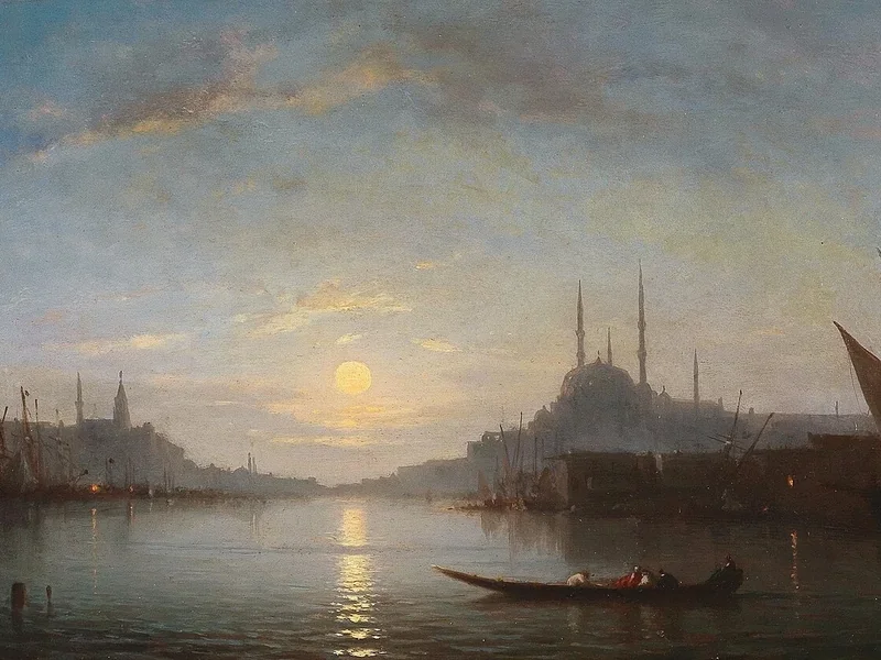 1831-Amédée Rosier - Il Corno d'Oro con la Moschea di Solimano